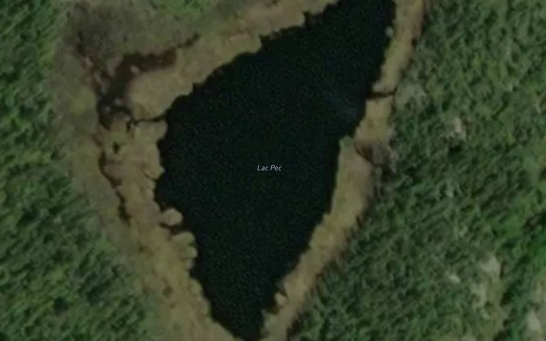 Satellite map of the Lac Pec