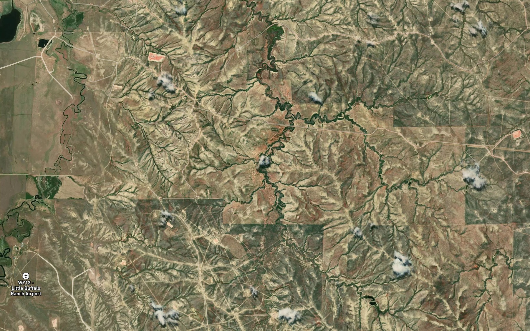 Satellite map of the Rock Butte Number 2 Reservoir