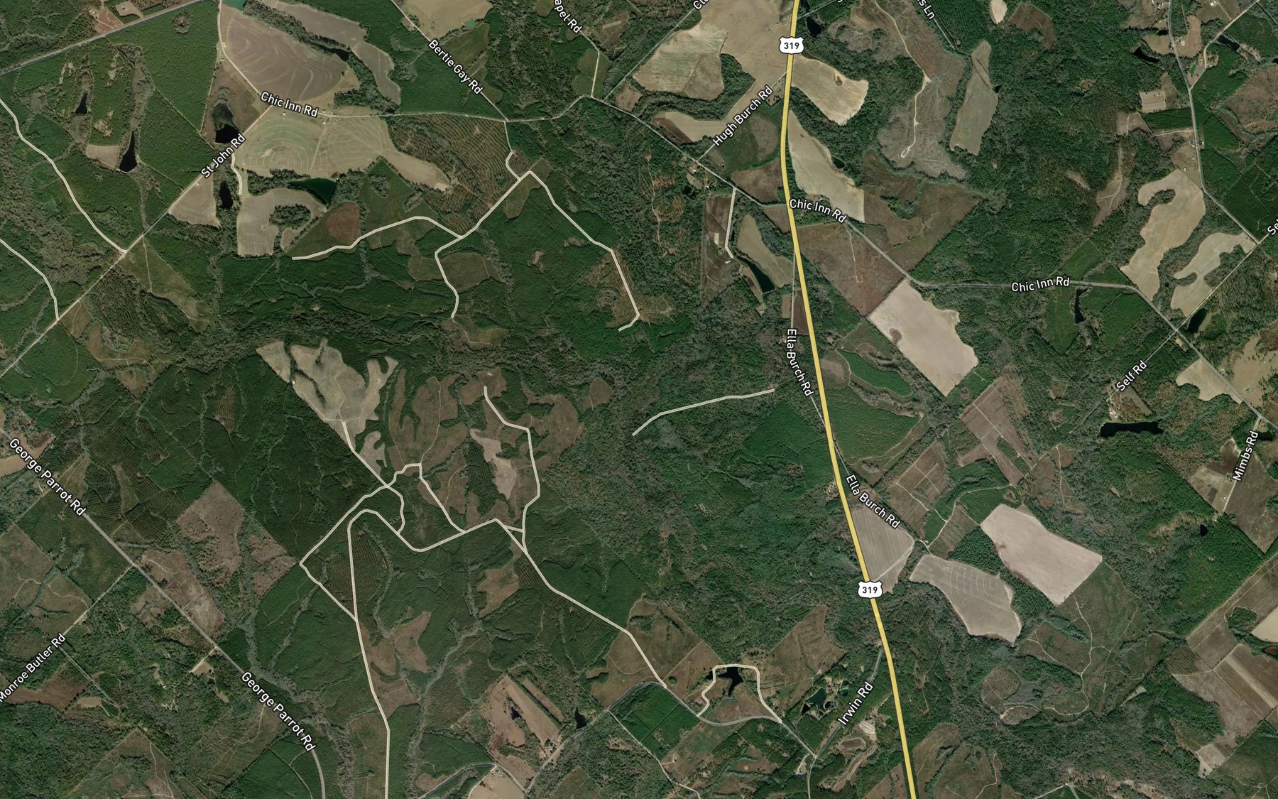Satellite map of the Lime Sink Creek