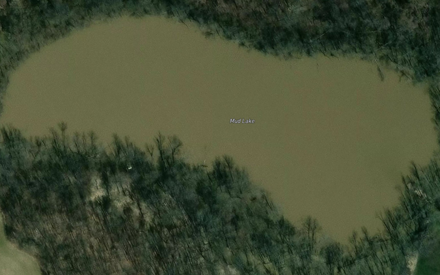 Satellite map of the Mud Lake