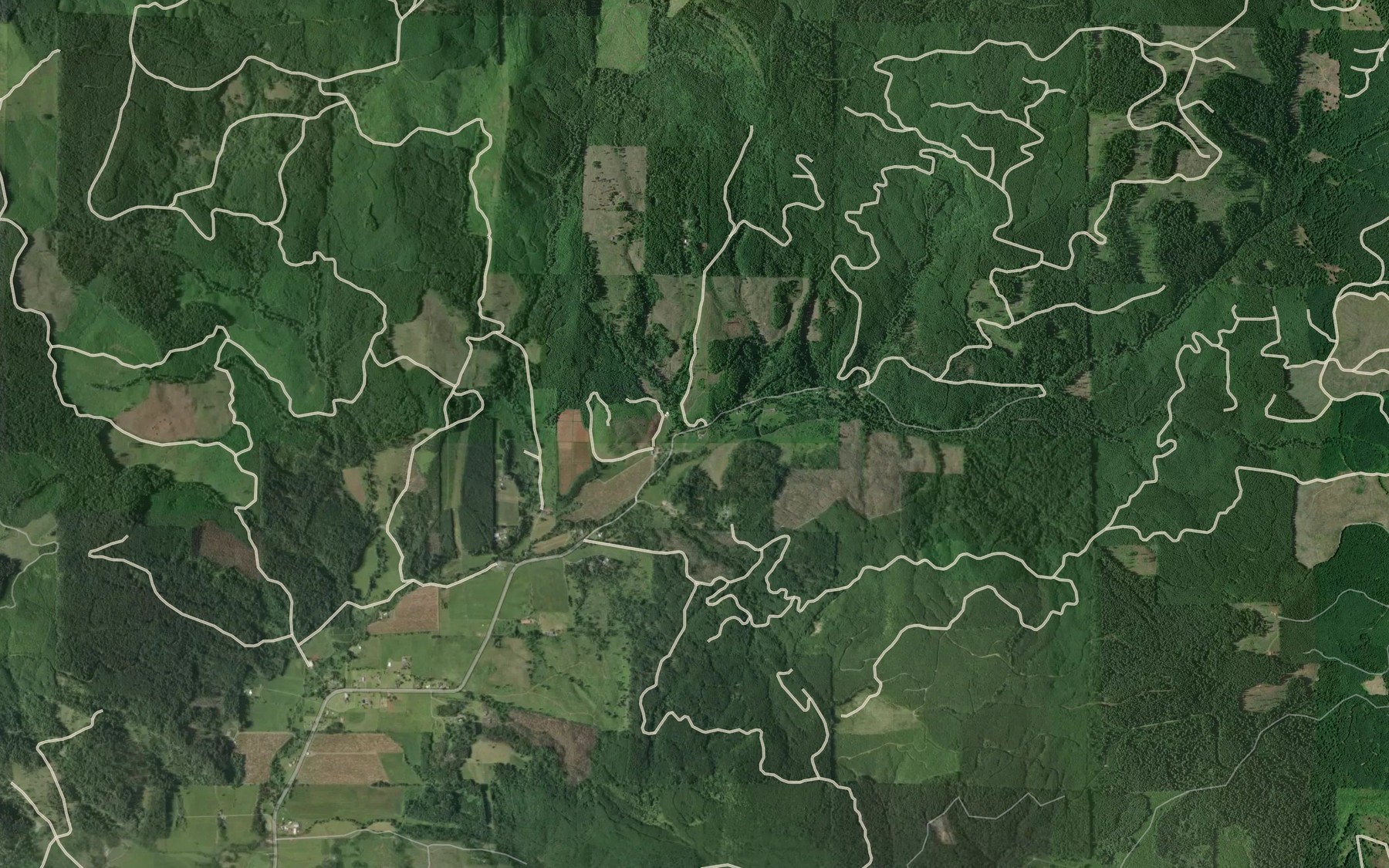 Satellite map of the Wegner Creek