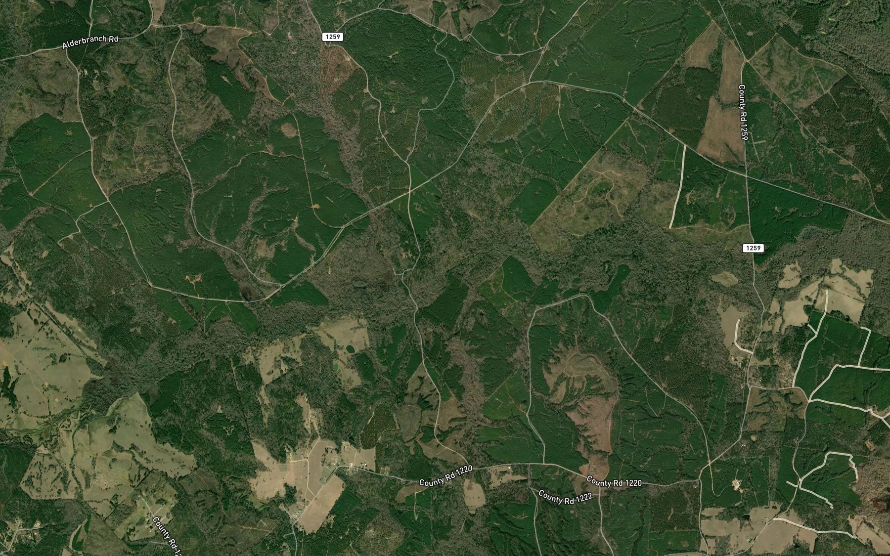 Satellite map of the Cedar Creek