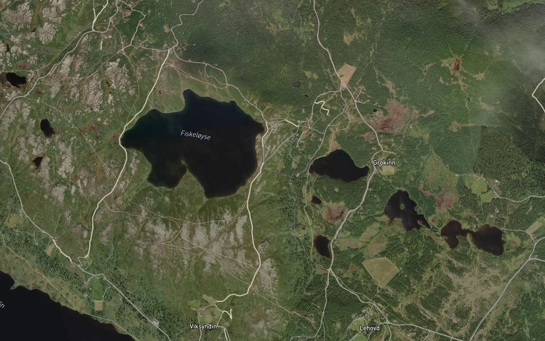Satellite map of the Fiskeloysane