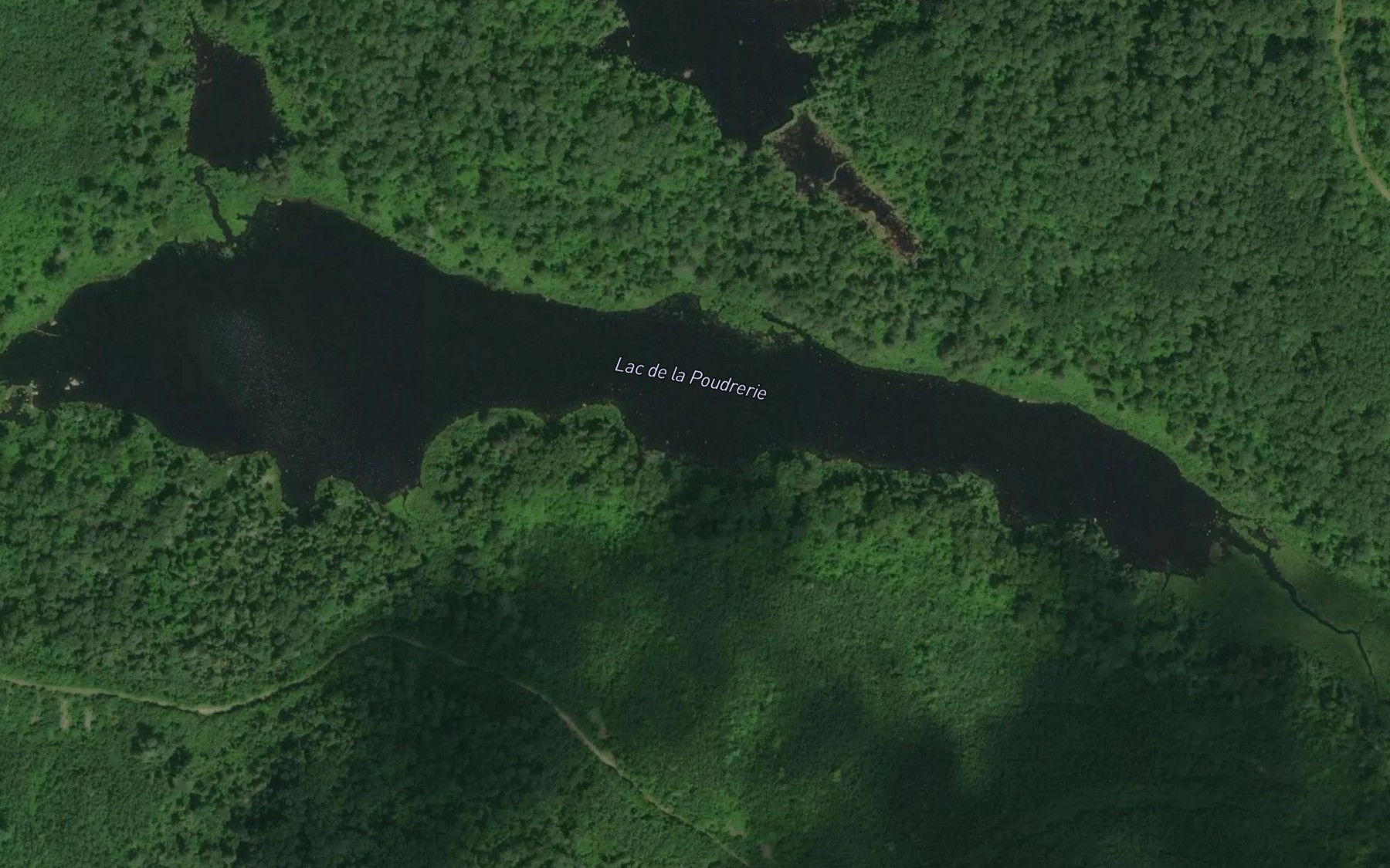 Satellite map of the Lac de la Poudrerie