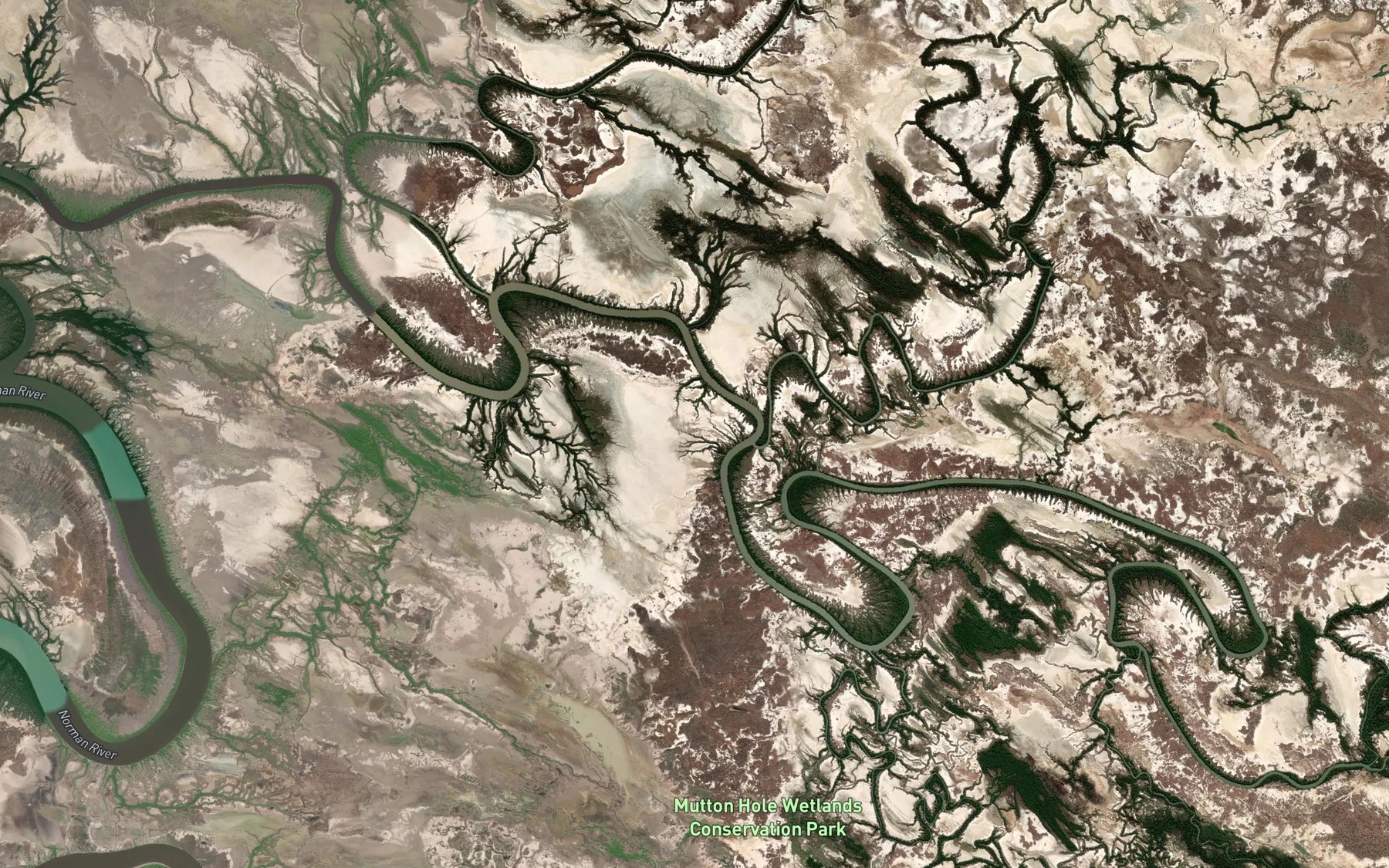 Satellite map of the Twelve Mile Watercourse