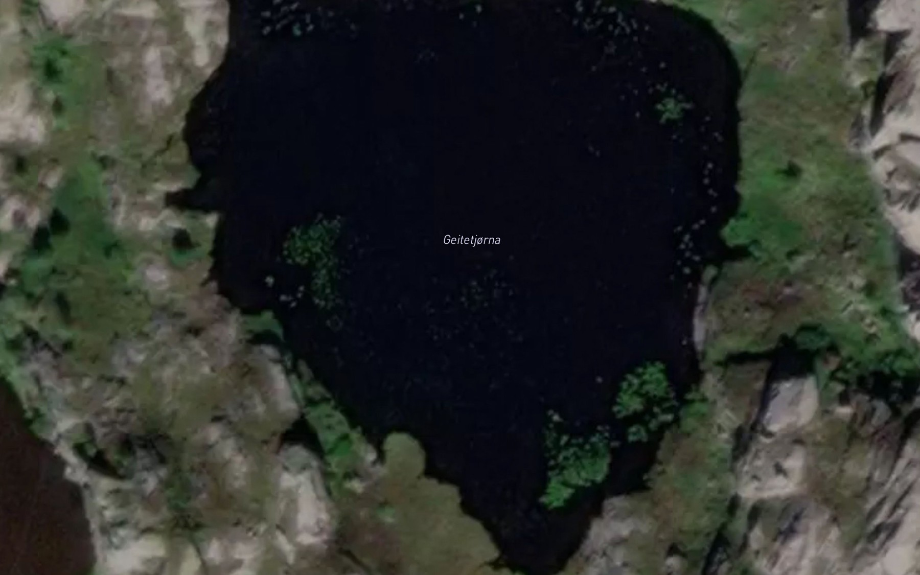 Satellite map of the Geitetjorna