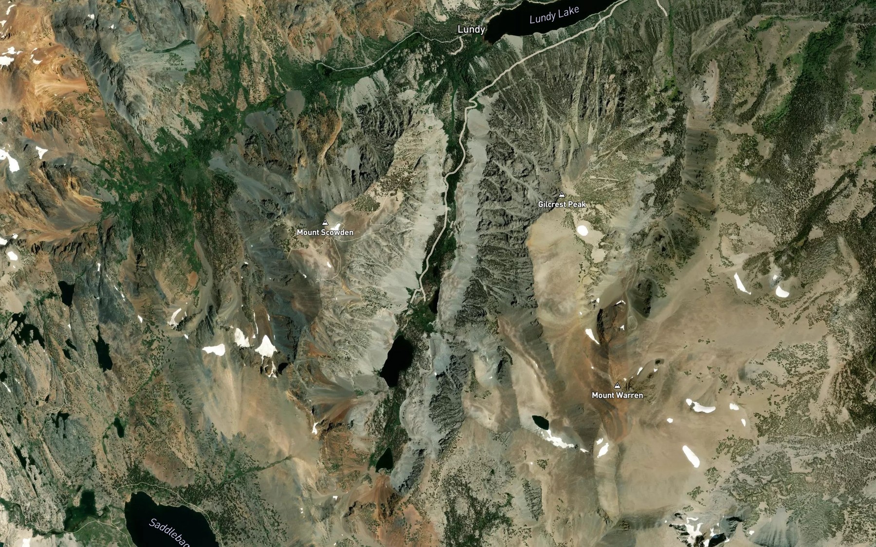 Satellite map of the Blue Lake