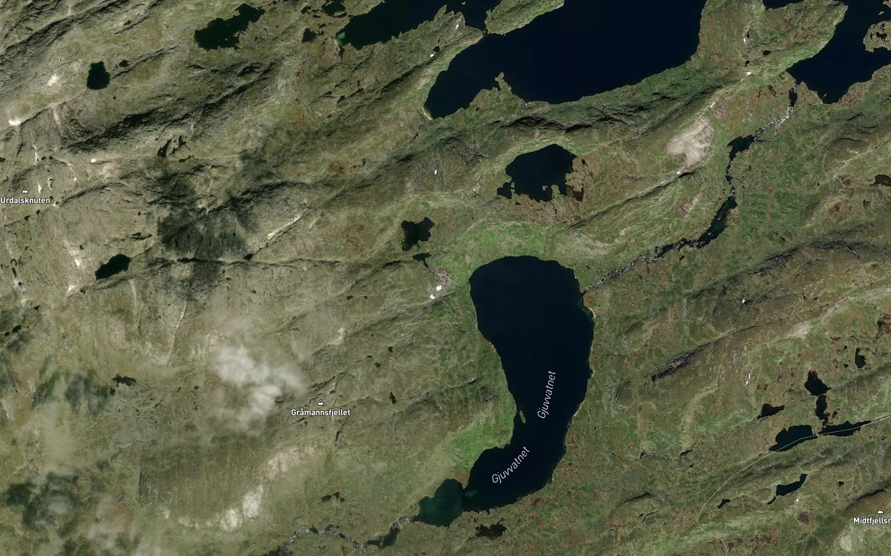 Satellite map of the Buktebekken