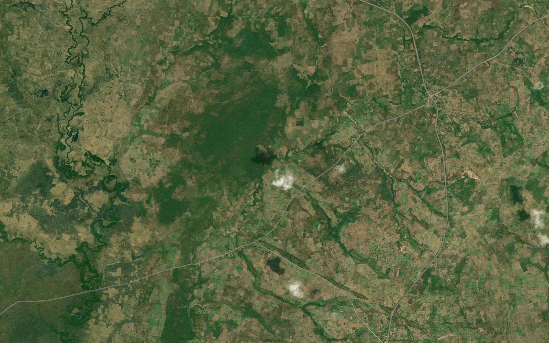 Satellite map of the River Odule