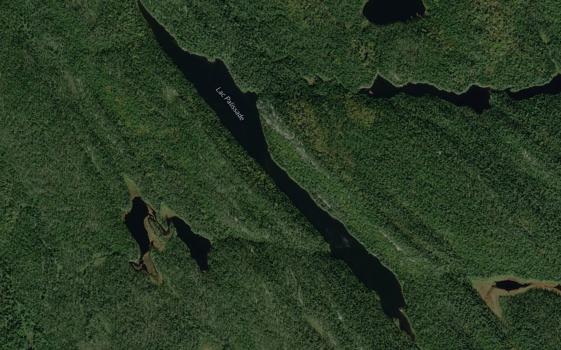 Satellite map of the Lac Palissade