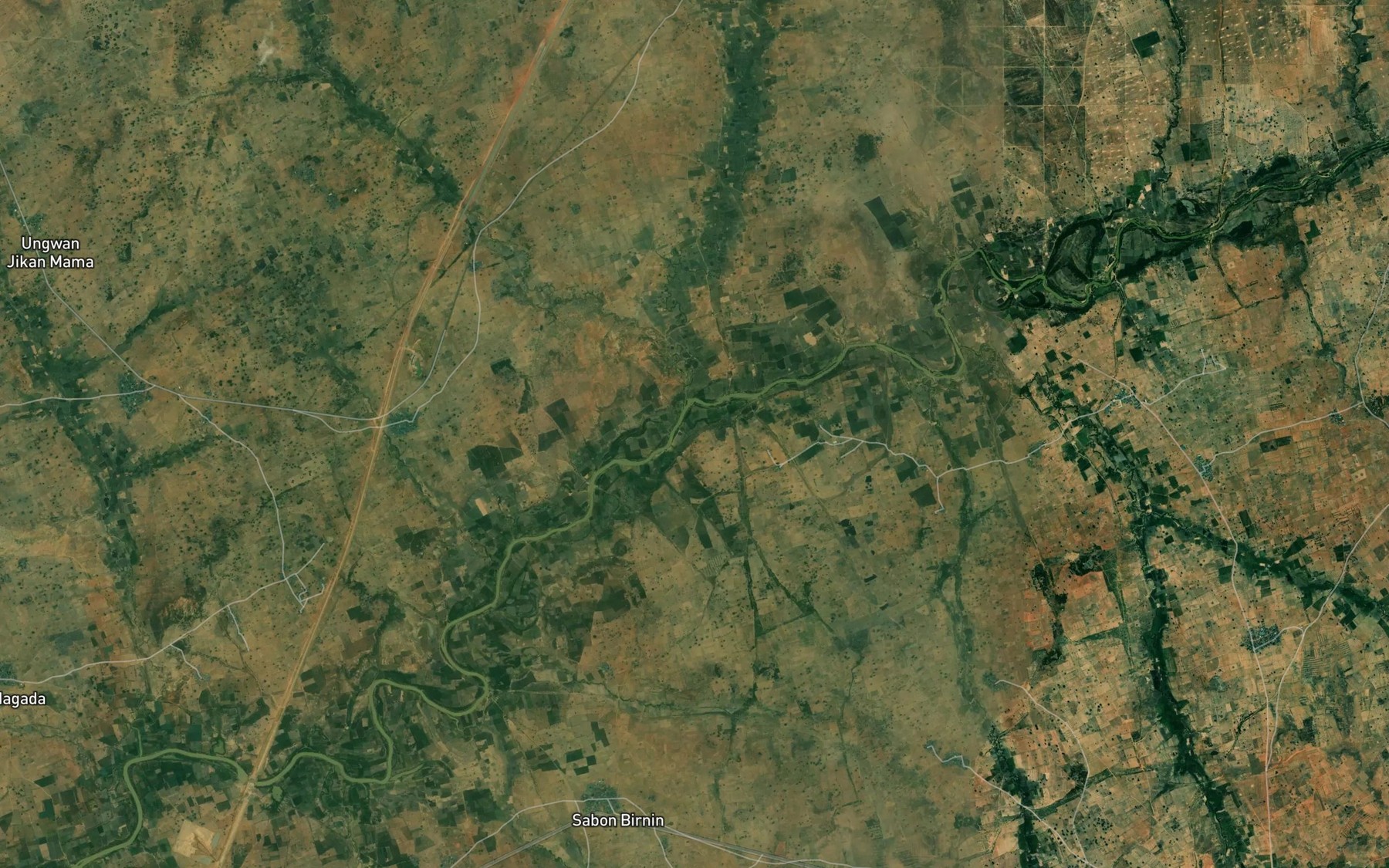 Satellite map of the River Baki