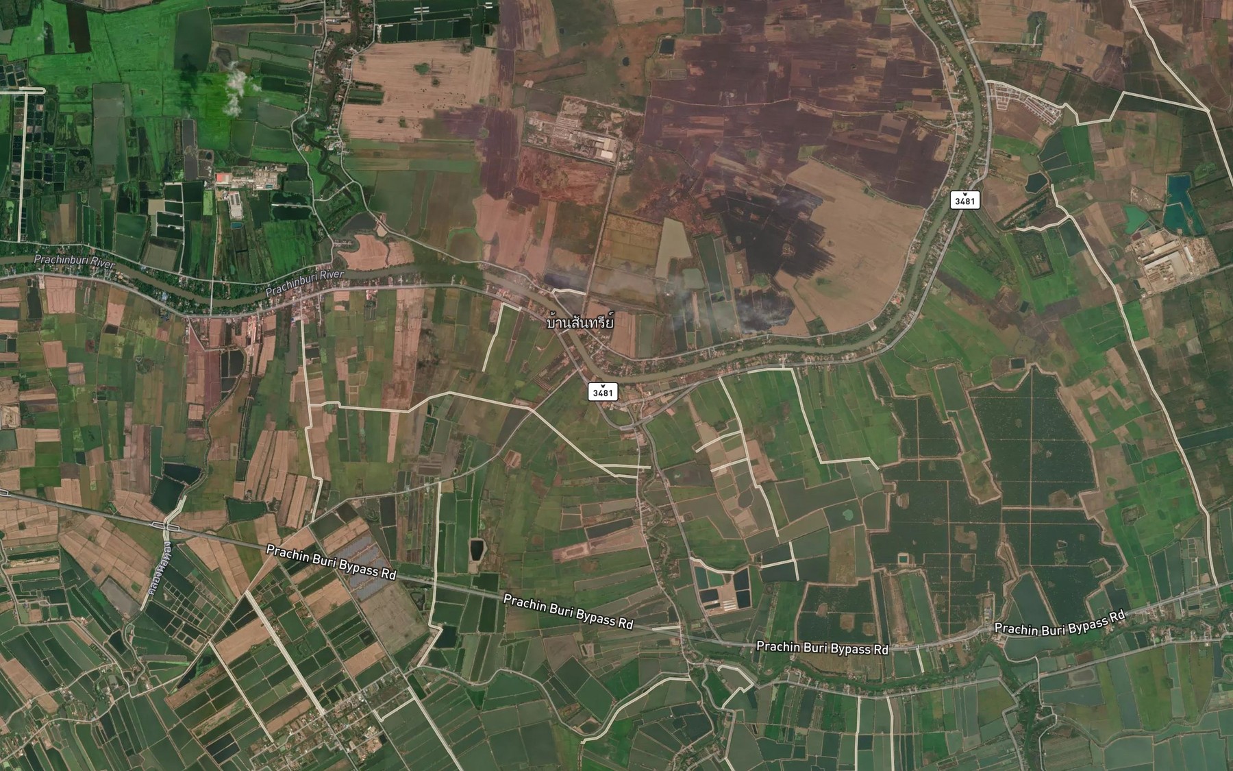 Satellite map of the Khlong Bang Phluang