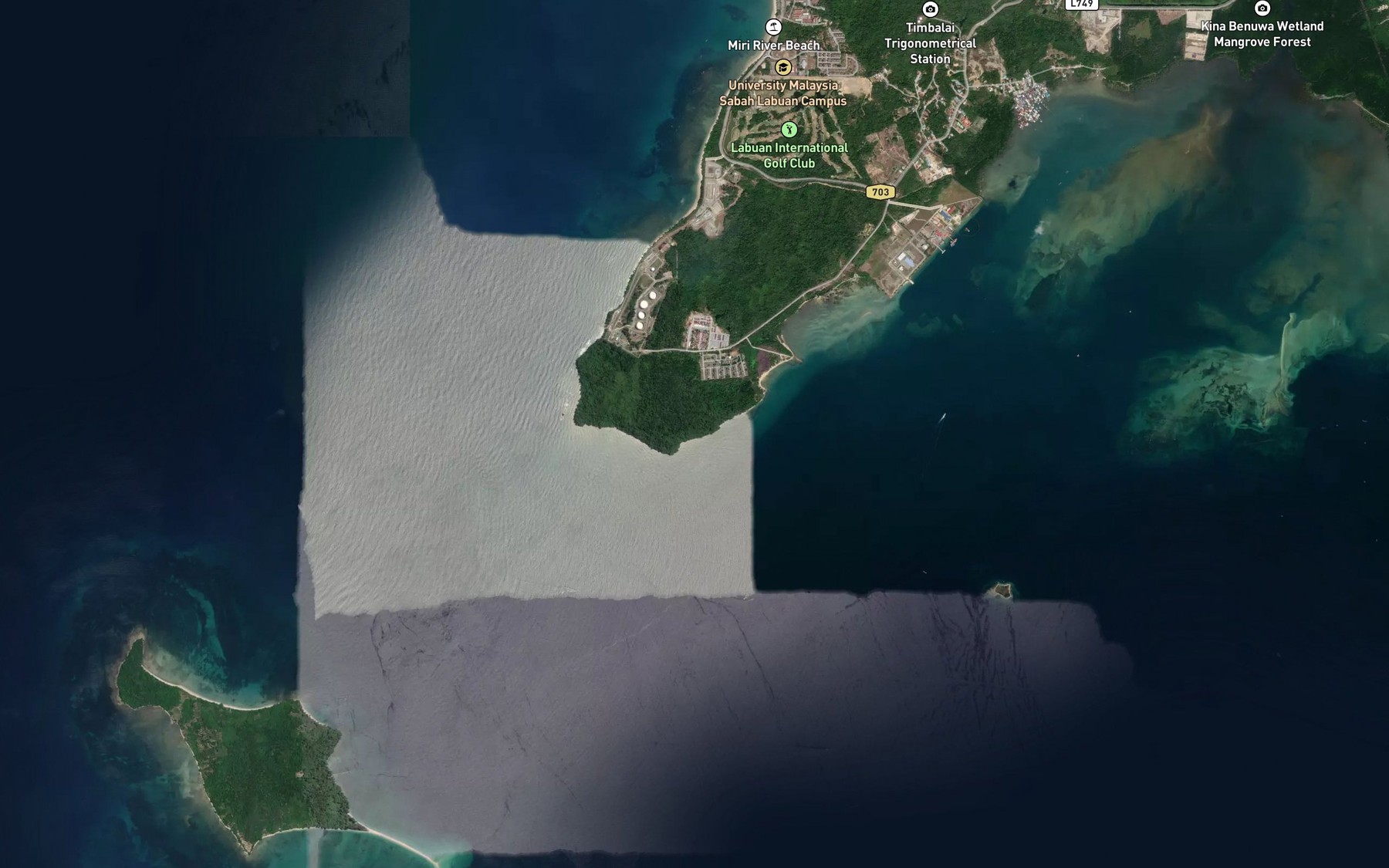 Satellite map of the Sungai Bangsal