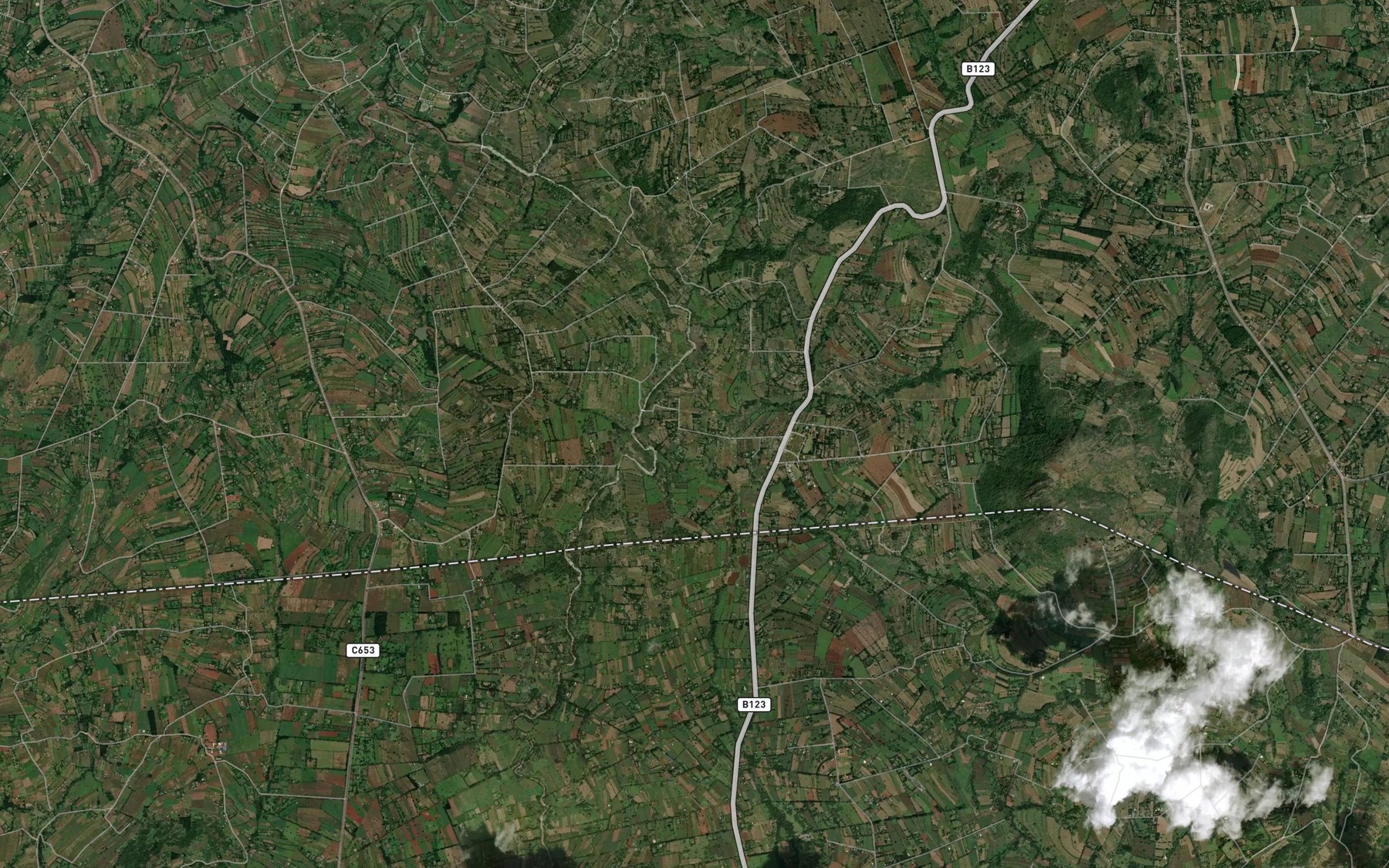 Satellite map of the Cheplelaibei