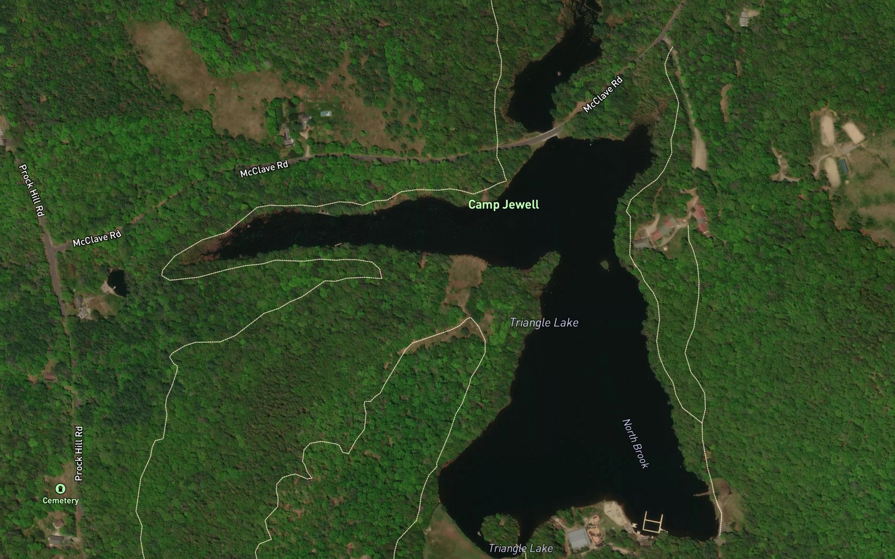 Satellite map of the Lake Triangle