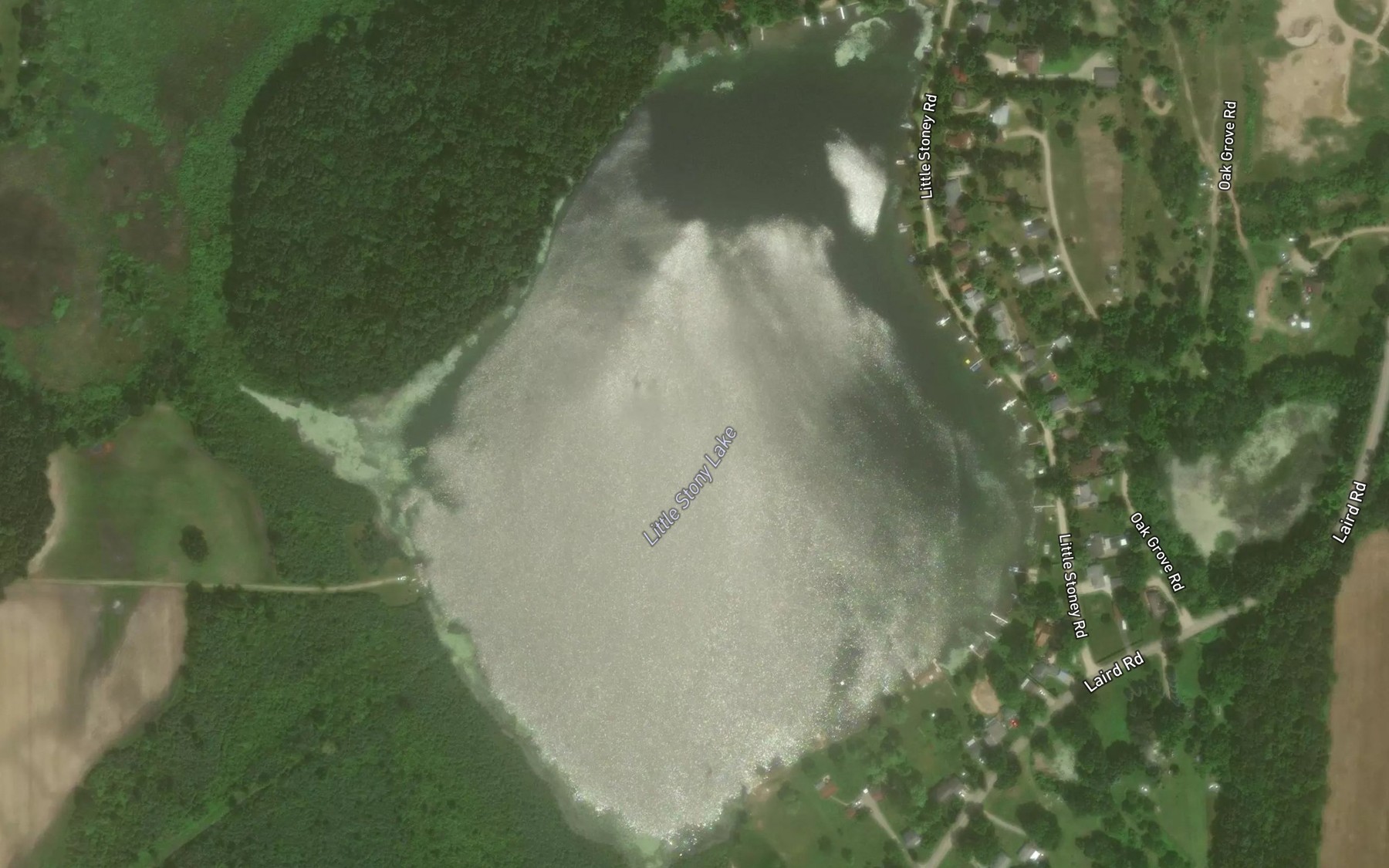 Satellite map of the Little Stony Lake