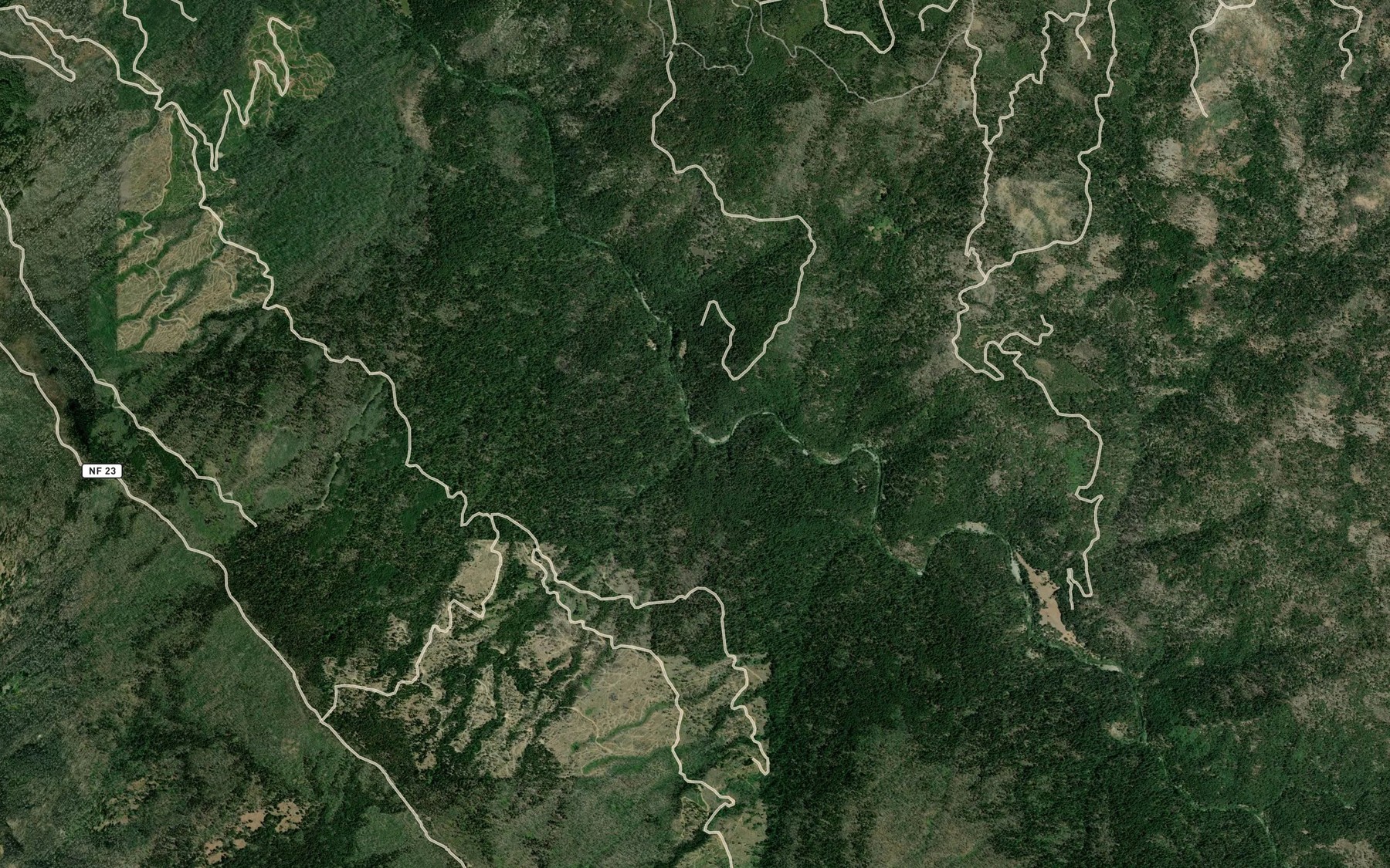 Satellite map of the Charlton Creek