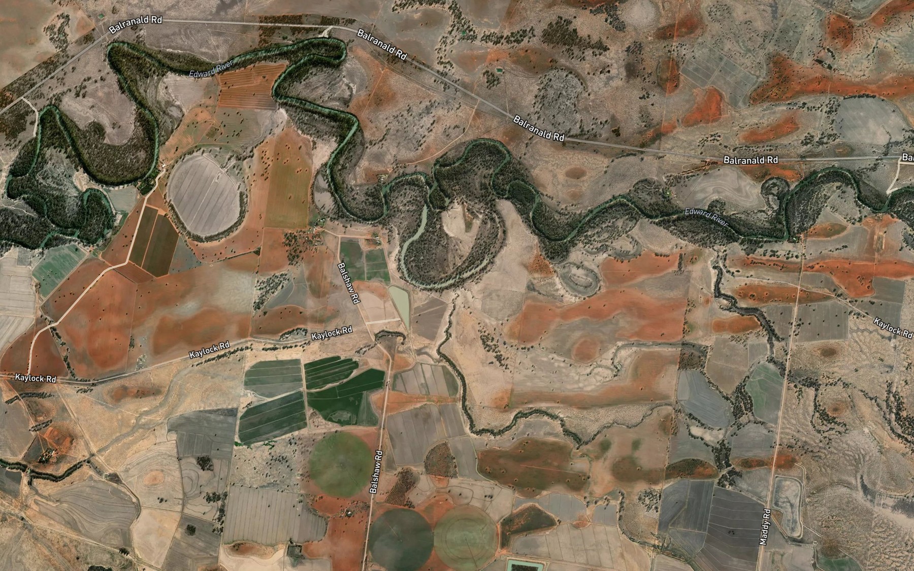 Satellite map of the Rung Box Watercourse
