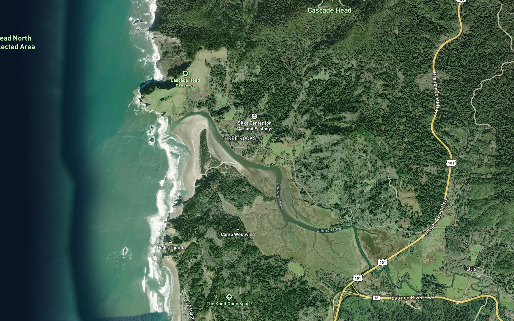 Satellite map of the Crowley Creek