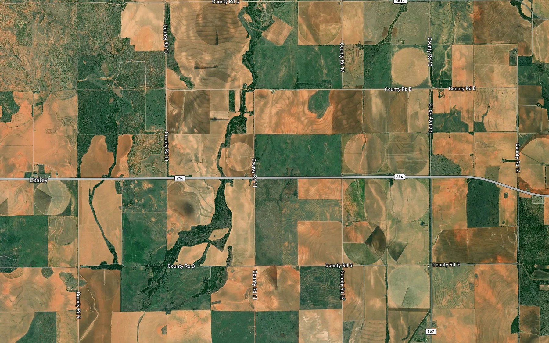 Satellite map of the Soil Conservation Service Site Number 103 Reservoir