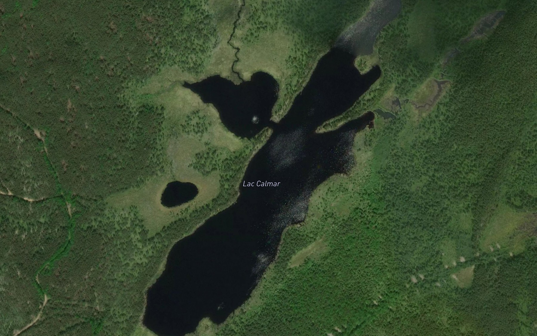 Satellite map of the Lac Calmar