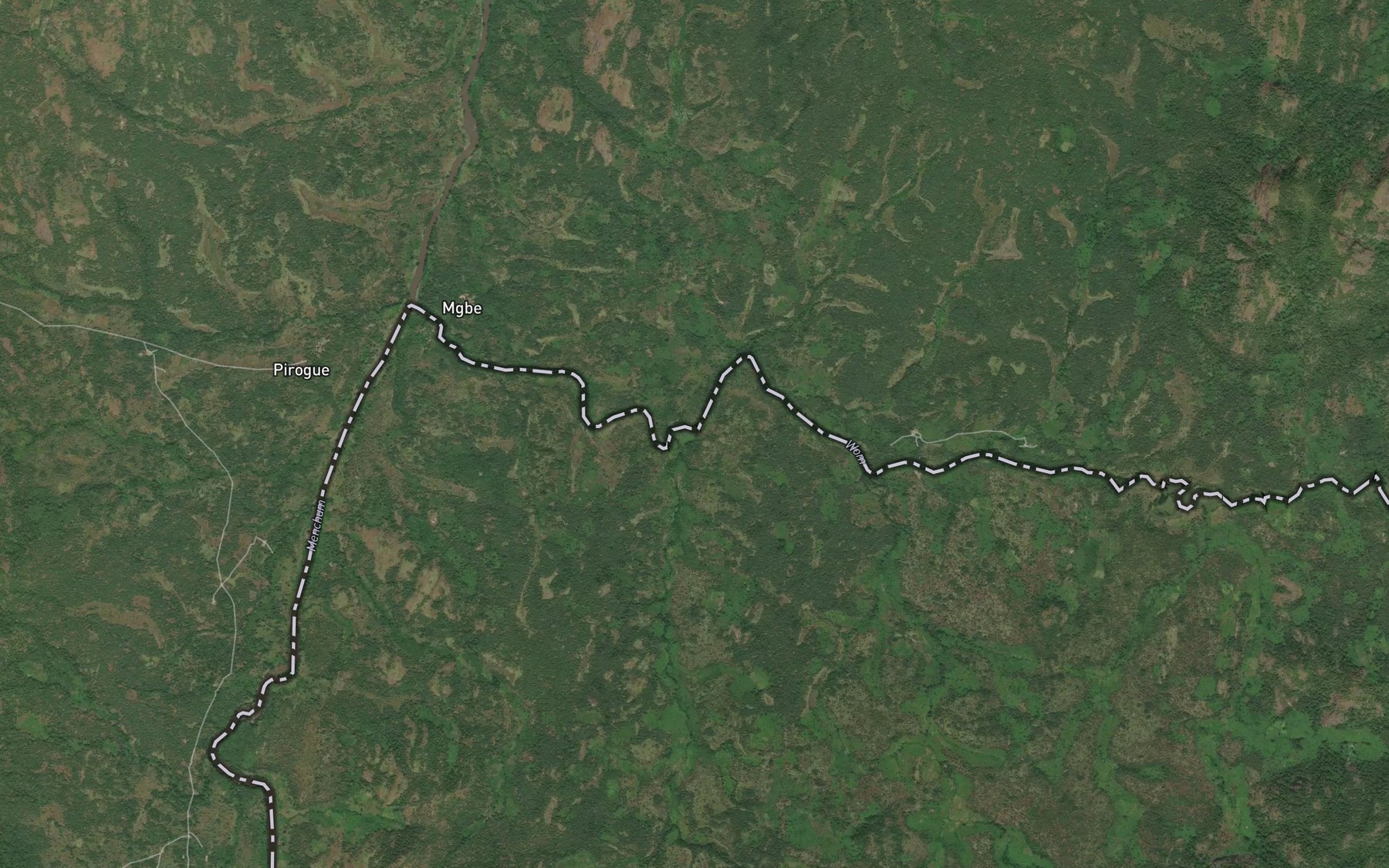 Satellite map of the Bidju