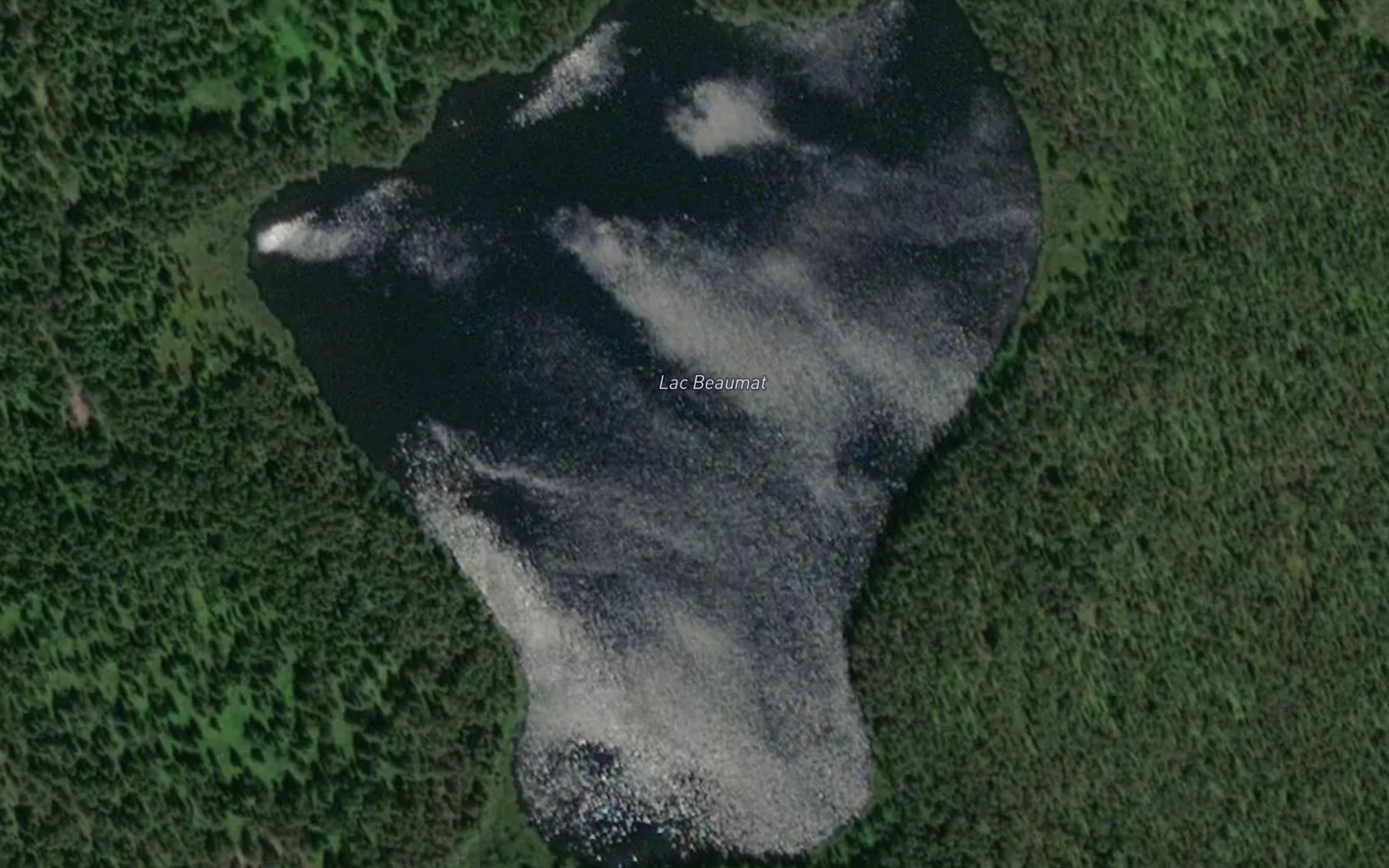 Satellite map of the Lac Beaumat