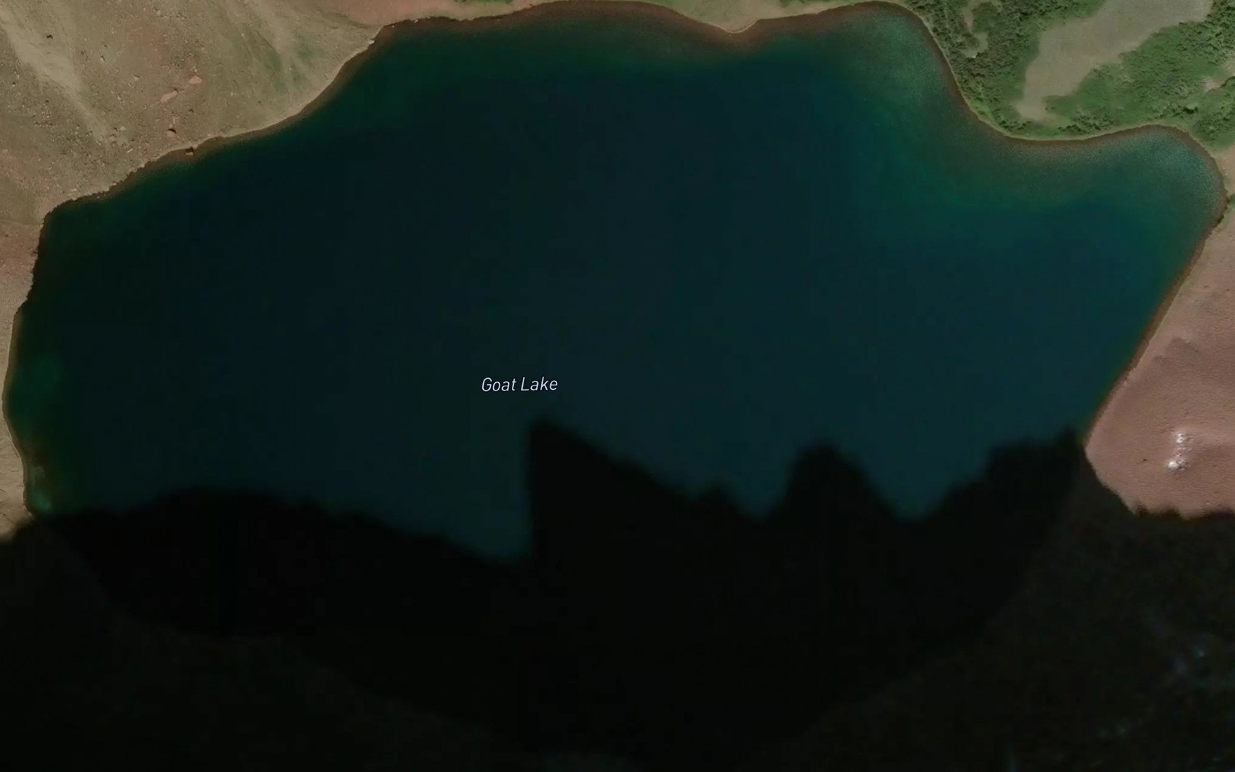 Satellite map of the Goat Lake