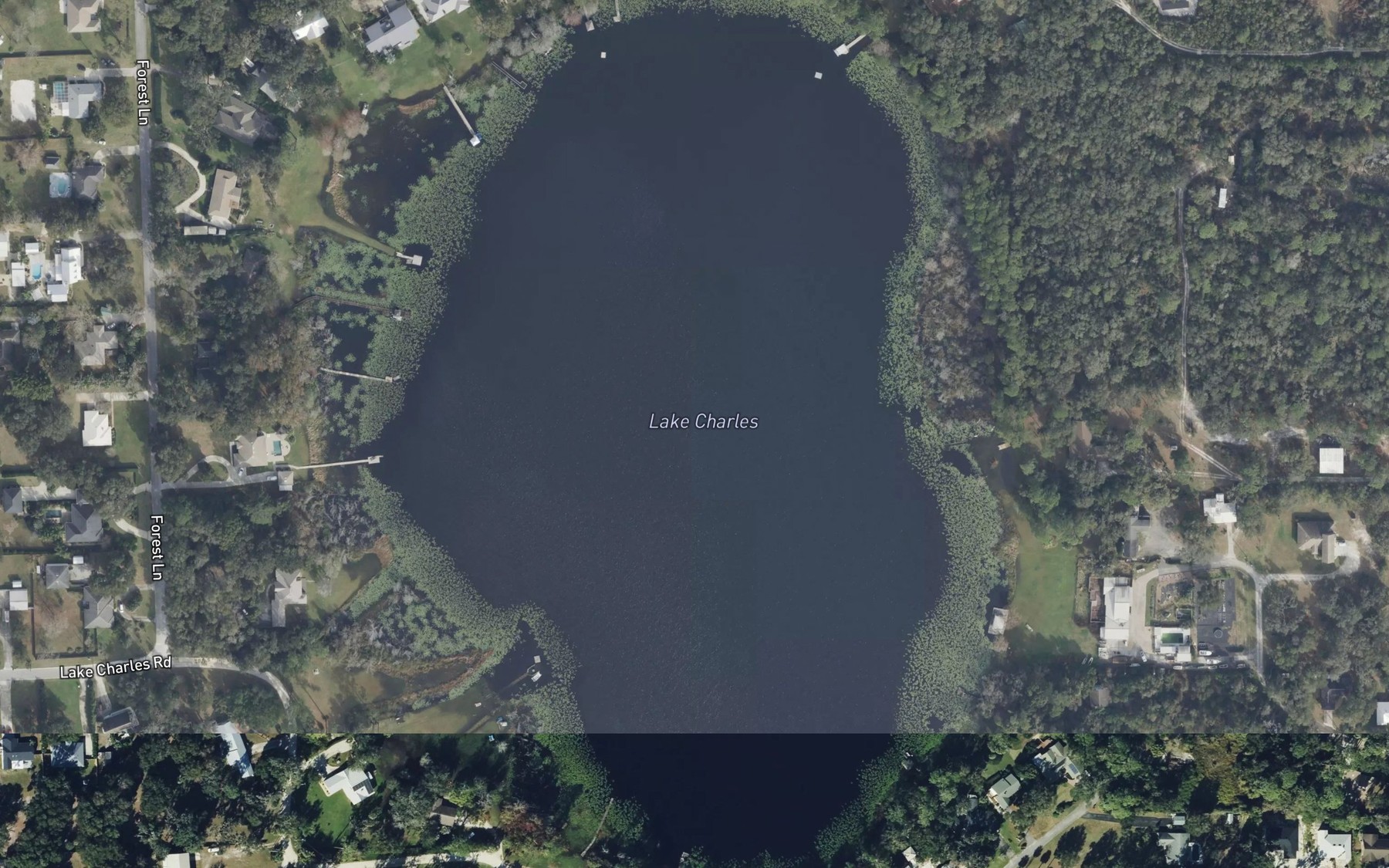 Satellite map of the Lake Charles