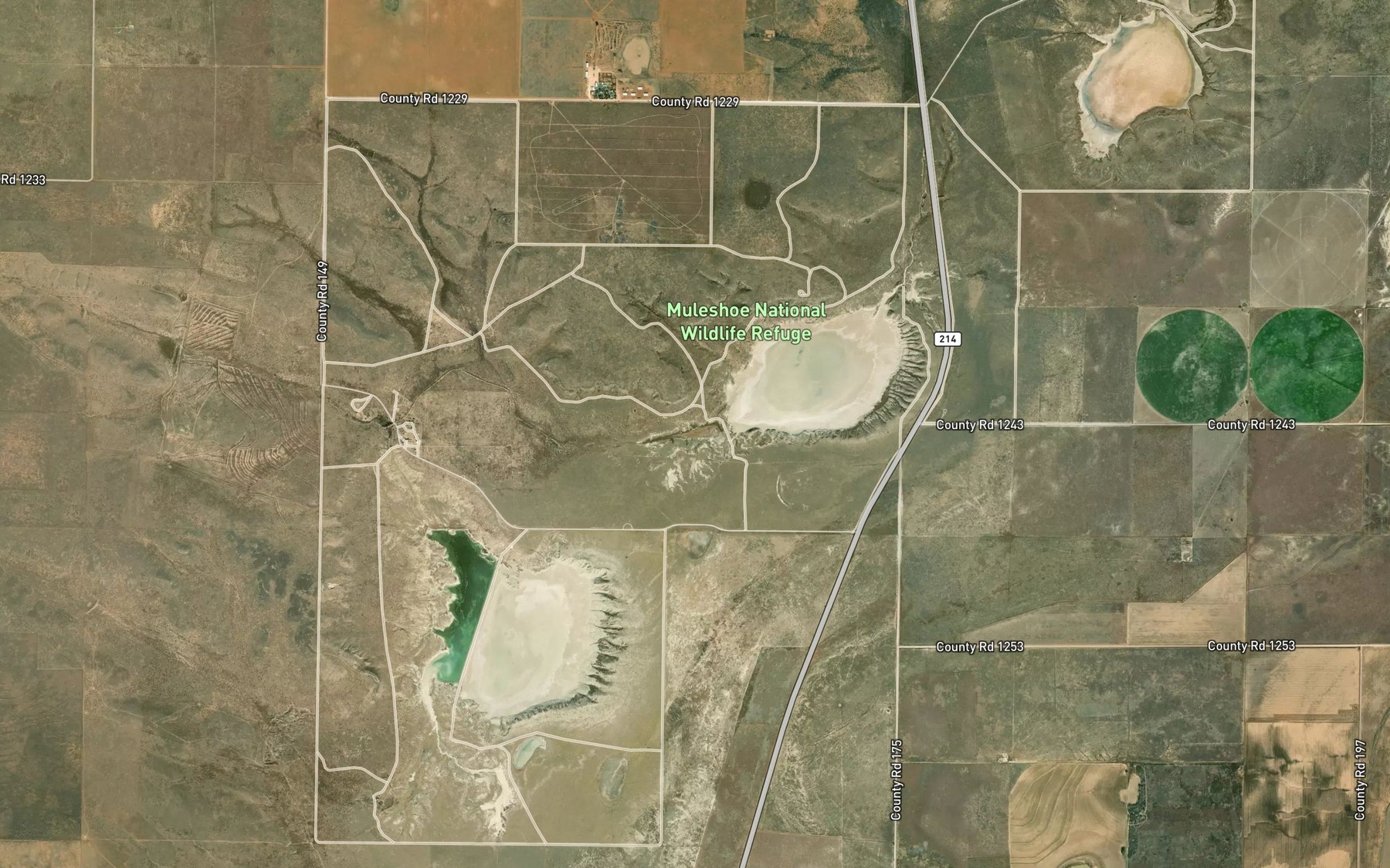 Satellite map of the Upper Goose Lake