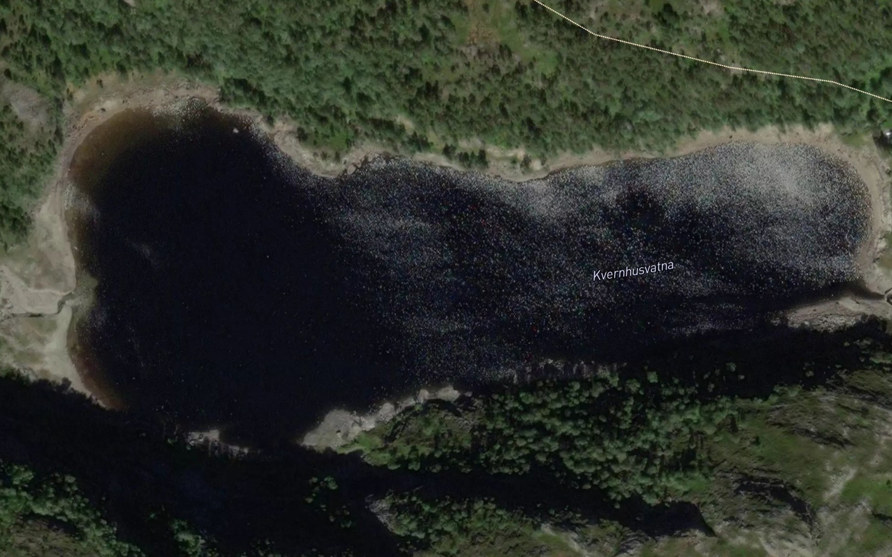 Satellite map of the Kvernhusvatna