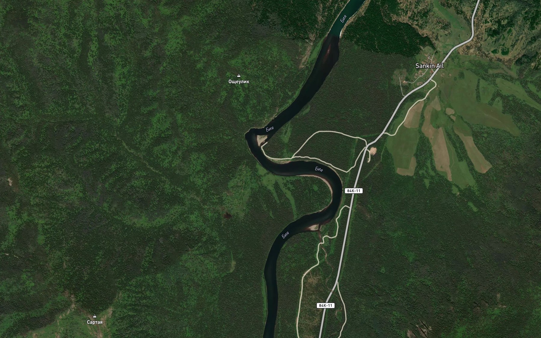 Satellite map of the Karagan