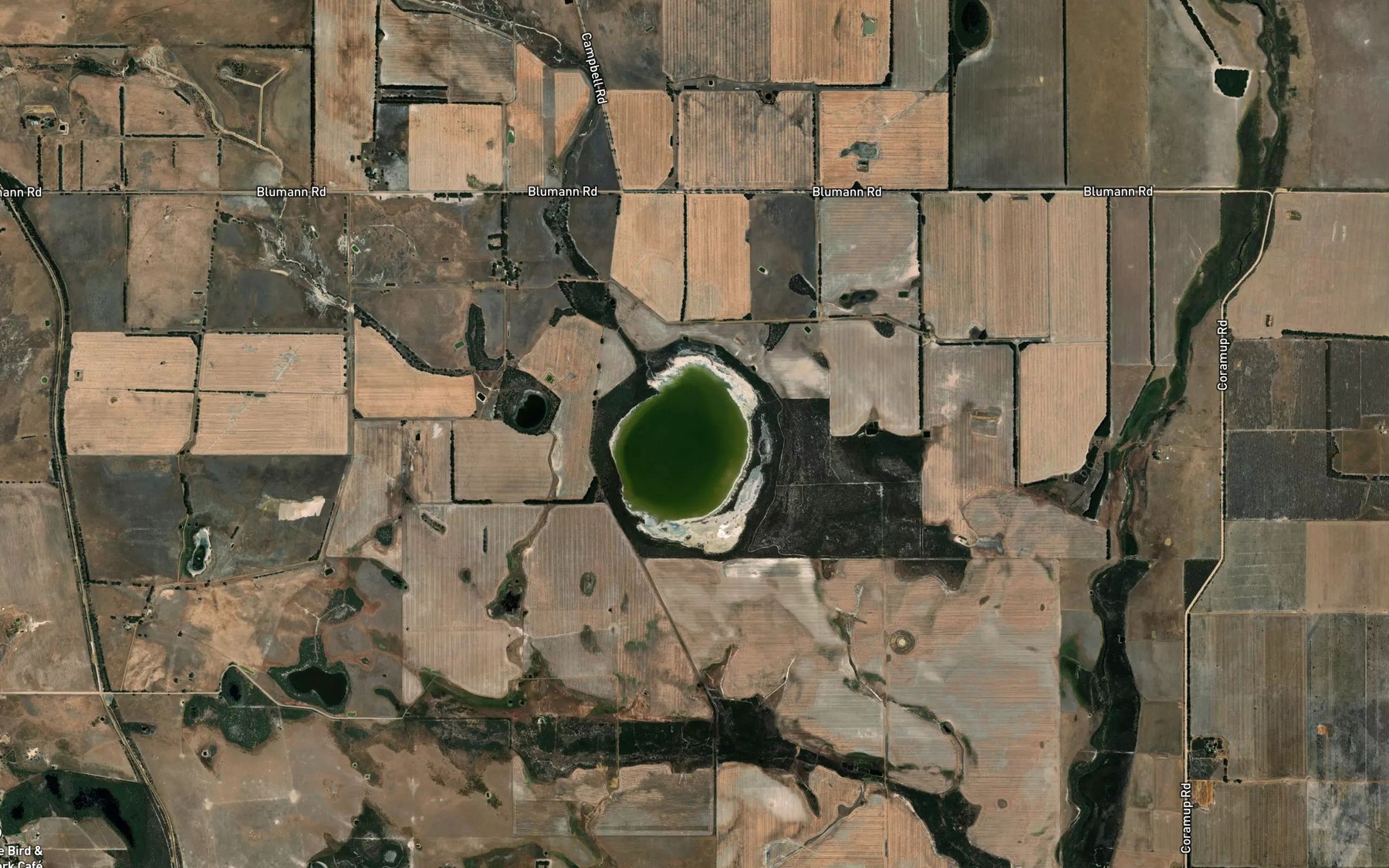 Satellite map of the Benje Benjenup Lake