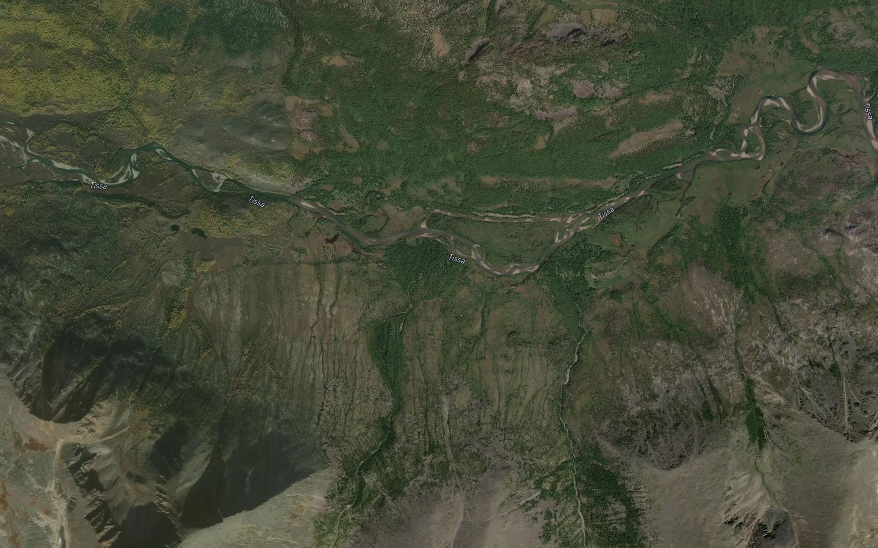 Satellite map of the Shenesen-Zhalga