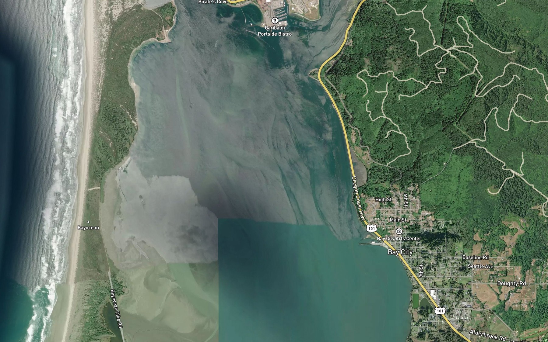 Satellite map of the Main Channel