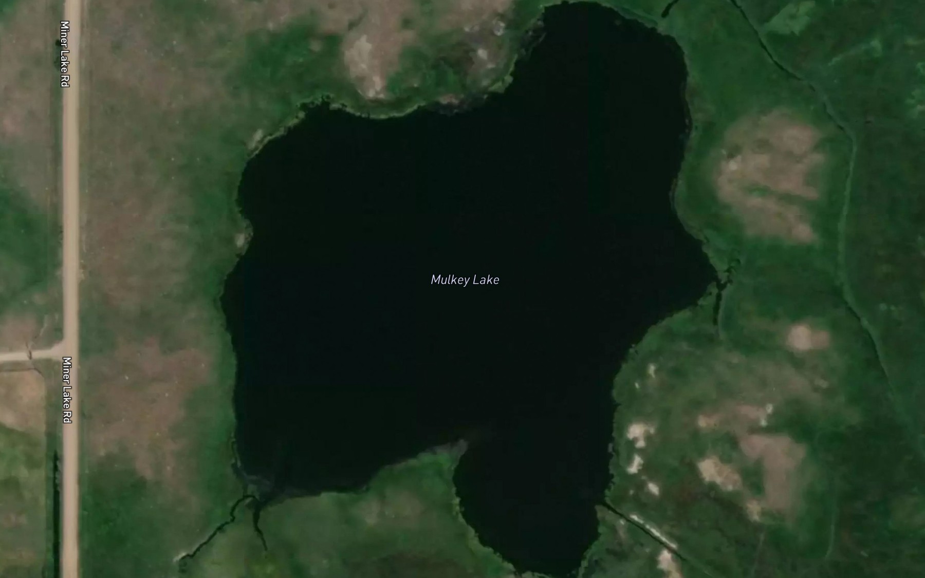 Satellite map of the Mulkey Lake