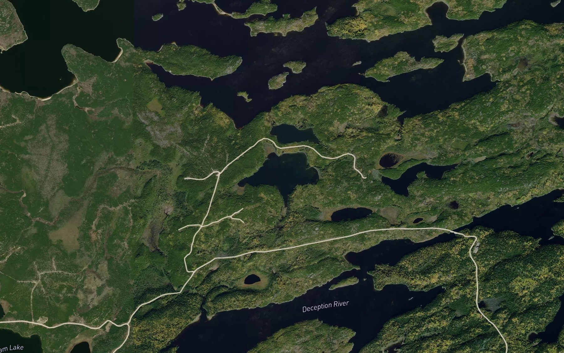 Satellite map of the Warden Creek