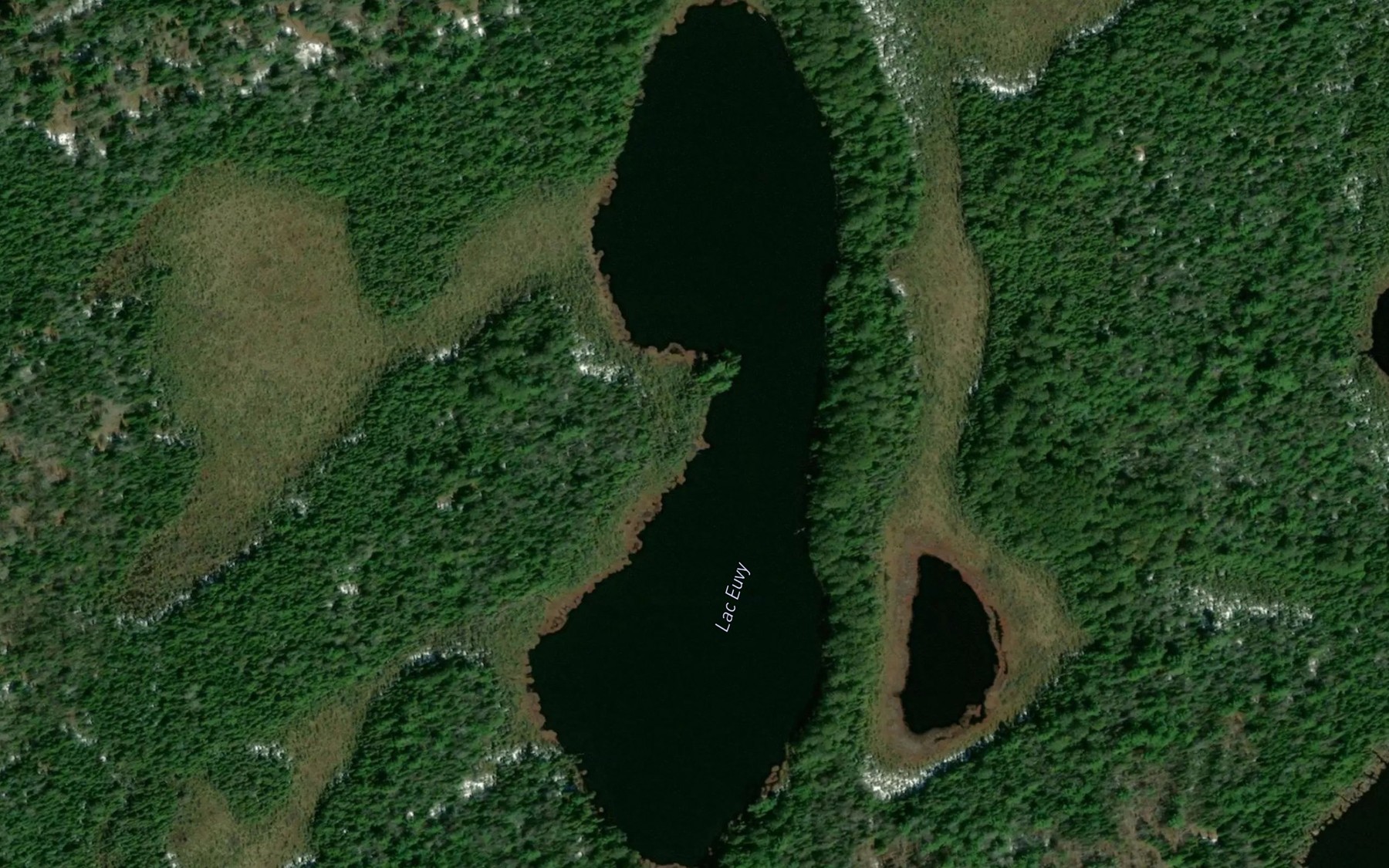 Satellite map of the Lac Euvy