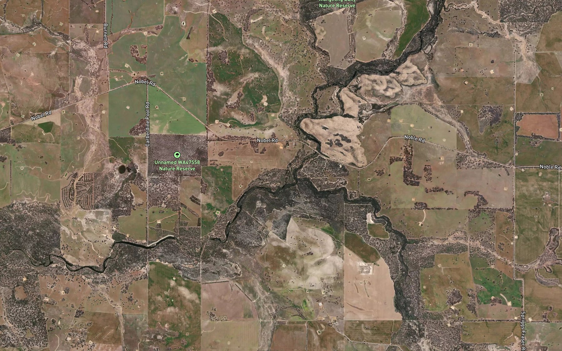 Satellite map of the Mailling Gully