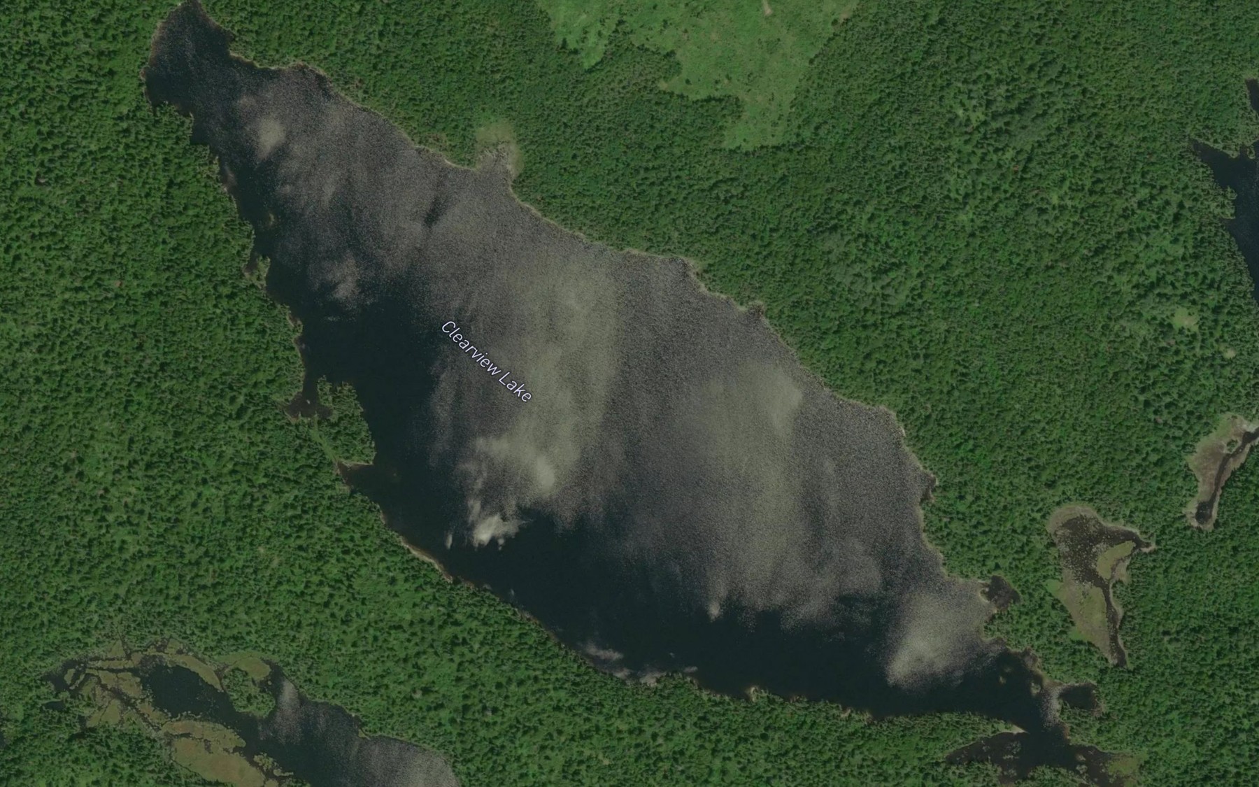 Satellite map of the Clearview Lake