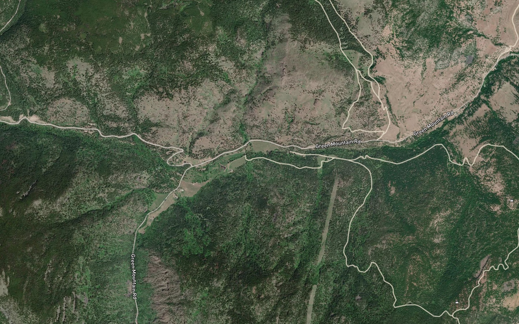 Satellite map of the Clark Creek