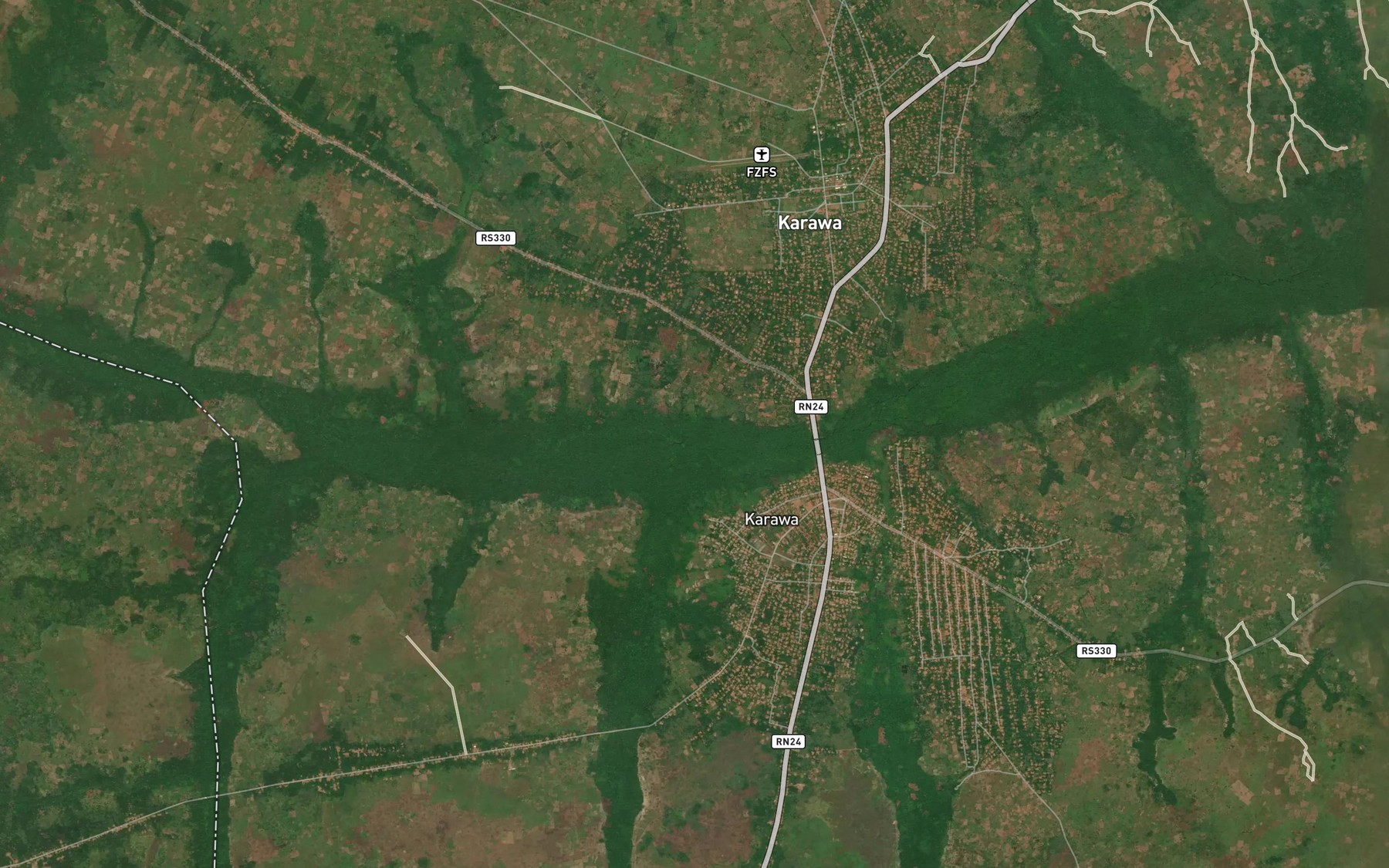 Satellite map of the Dekon