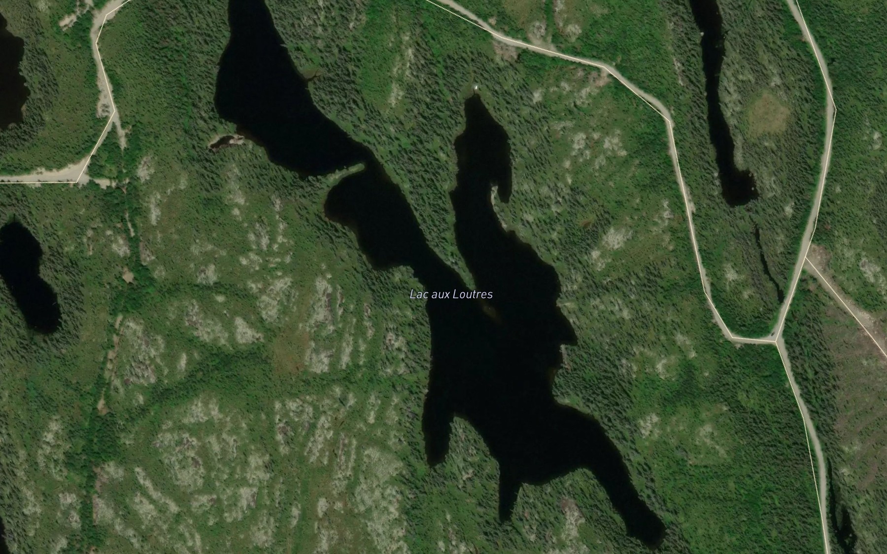 Satellite map of the Lac aux Loutres