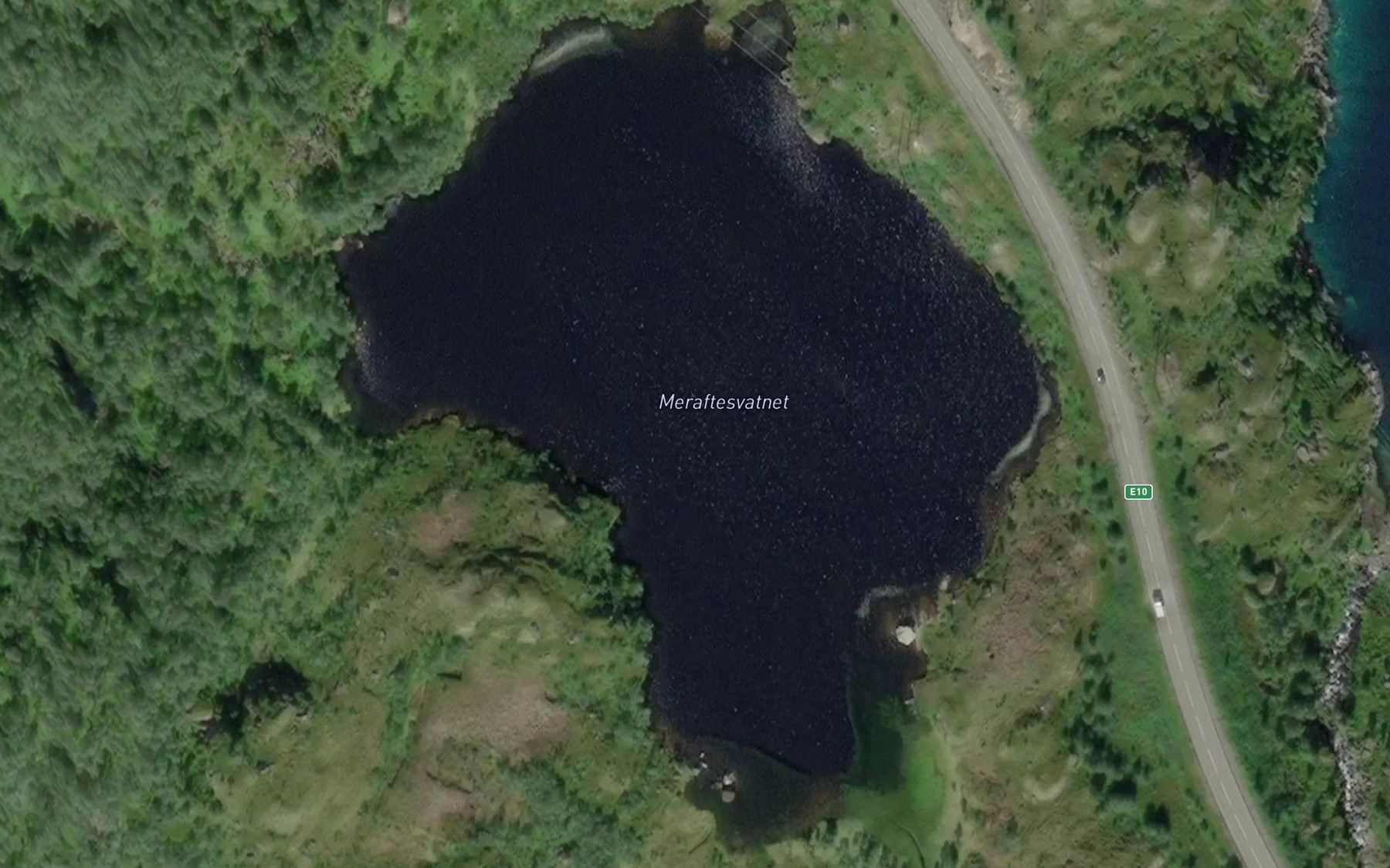 Satellite map of the Meraftesvatnet