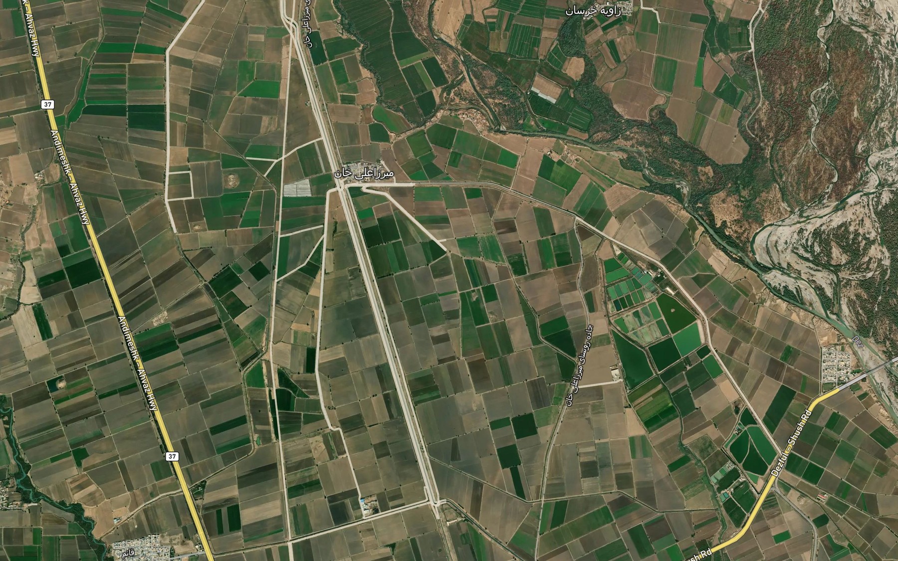 Satellite map of the Nahr-e Dah Dari