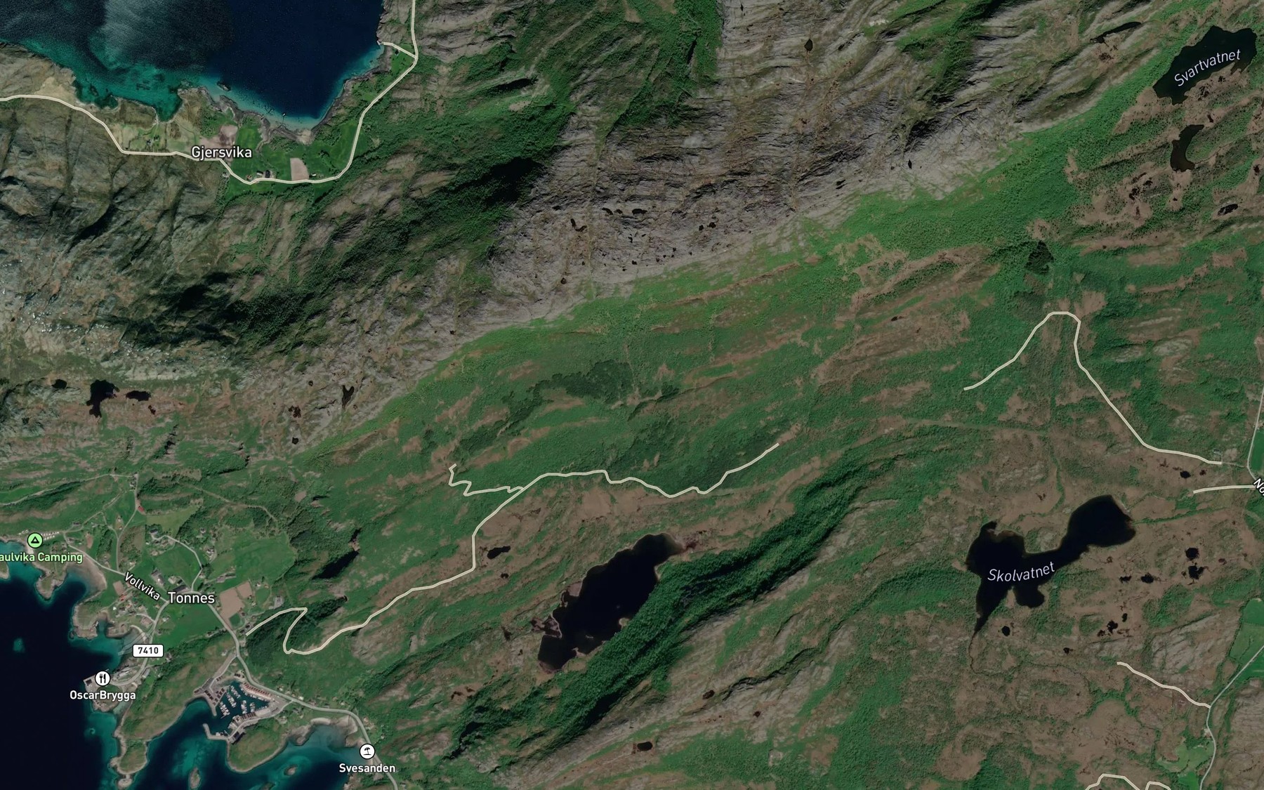 Satellite map of the Granlibekken