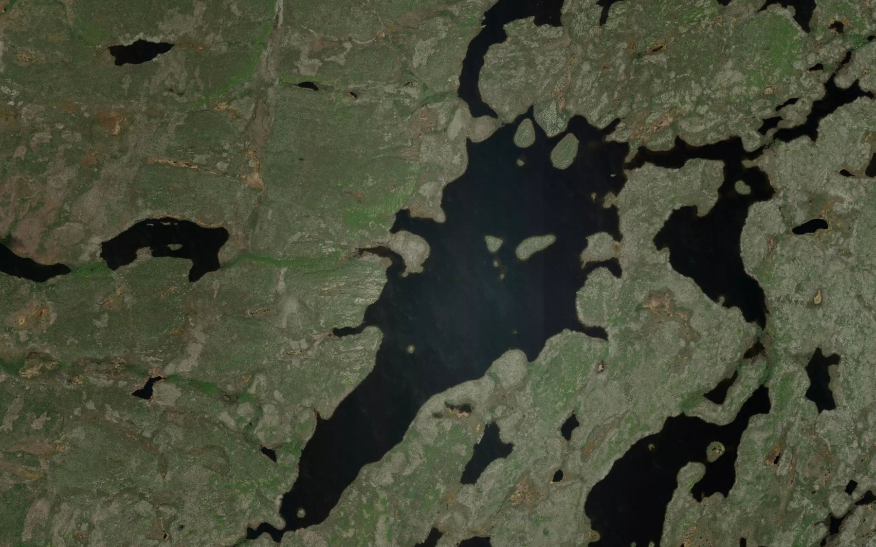 Satellite map of the Secter Lake