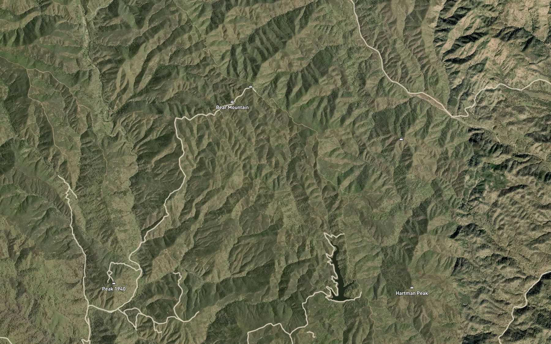 Satellite map of the Bear Springs