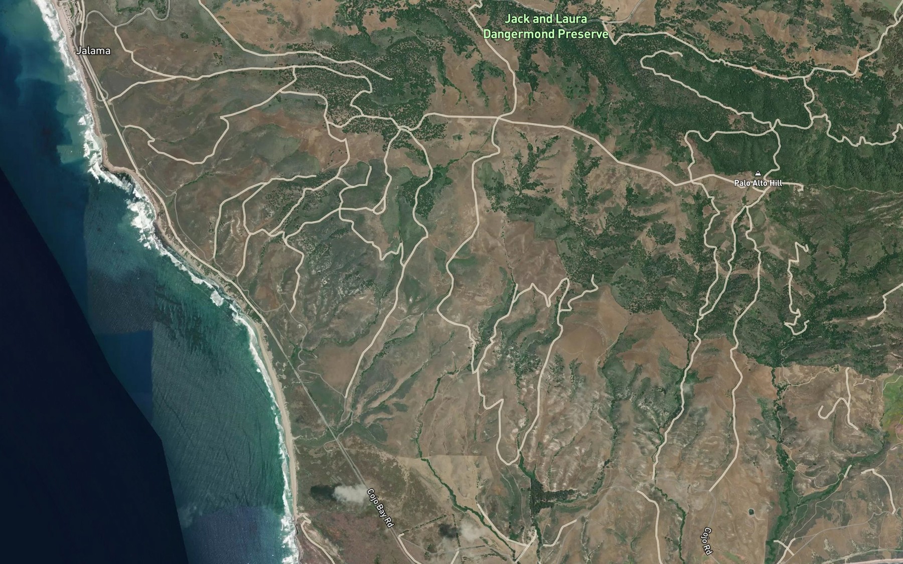 Satellite map of the Las Animas Spring
