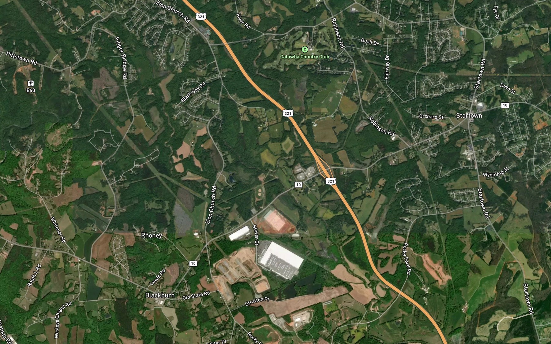 Satellite map of the Jacob Fork